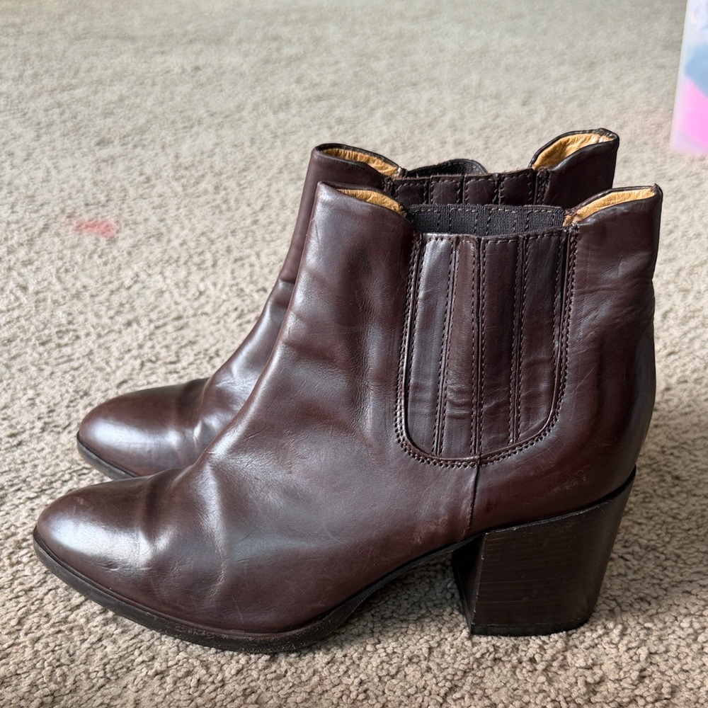 Alberto Fermani Rich Brown Leather Ankle Boots